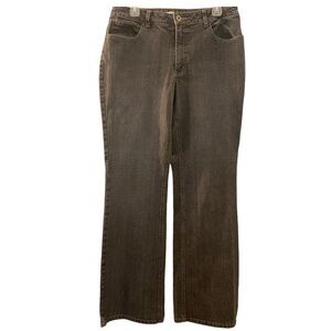 COLDWATER CREEK jeans, size 12, faded black wash, straight leg, high waist.